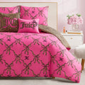 Juicy Couture Cheetah Bow Trellis Reversible Comforter Set (Set of 5)